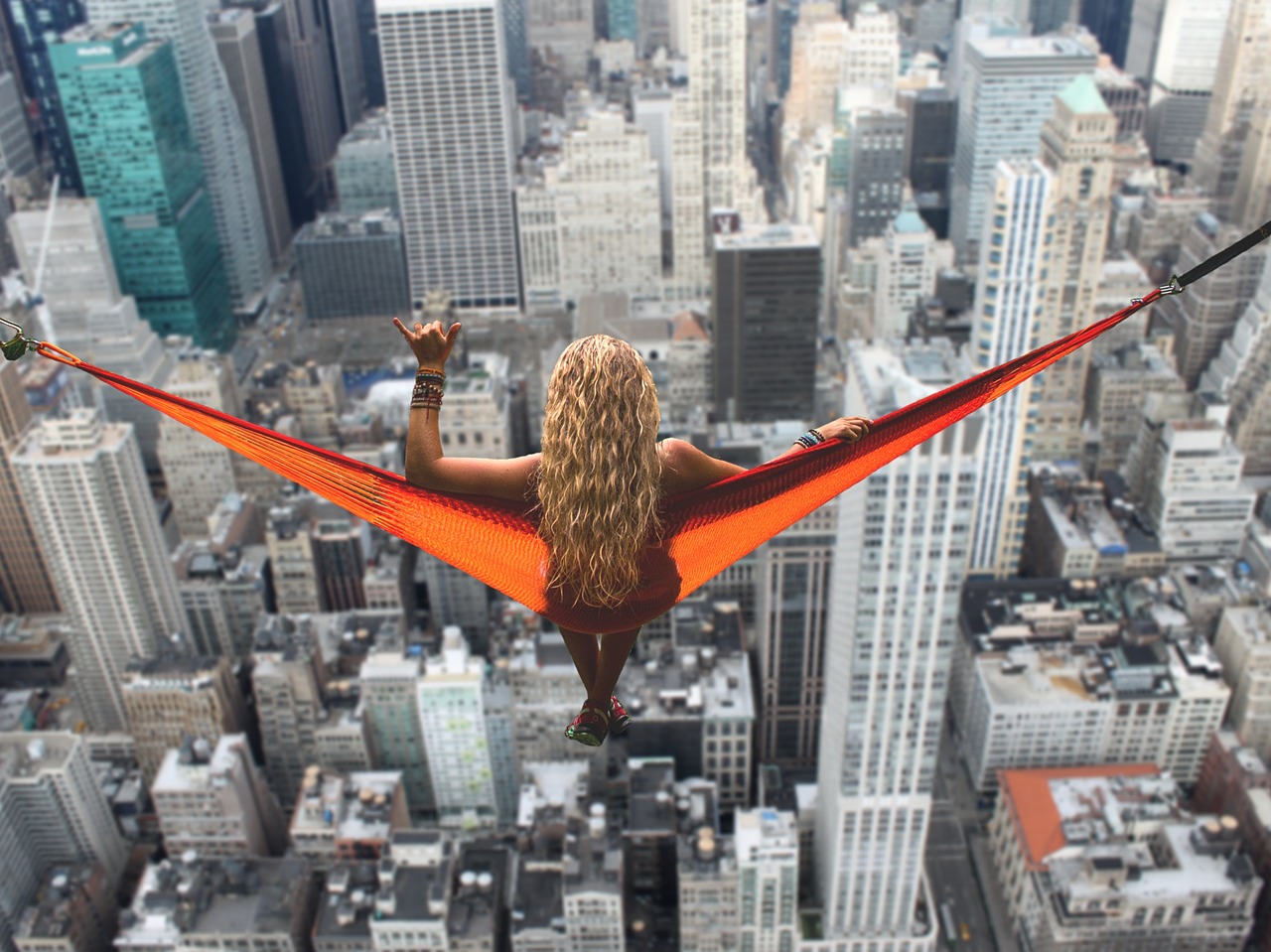 Image - new york woman hammock relaxation