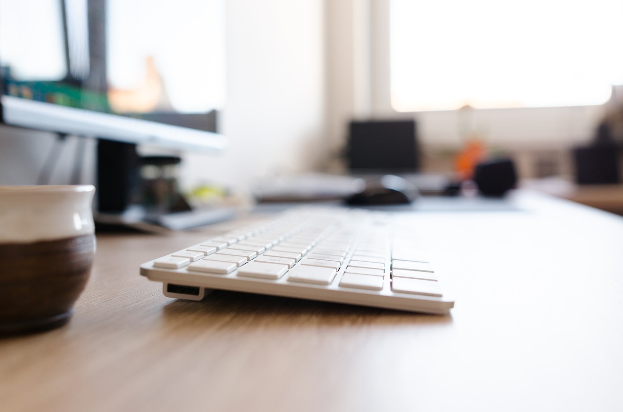 Image - computer office table keyboard