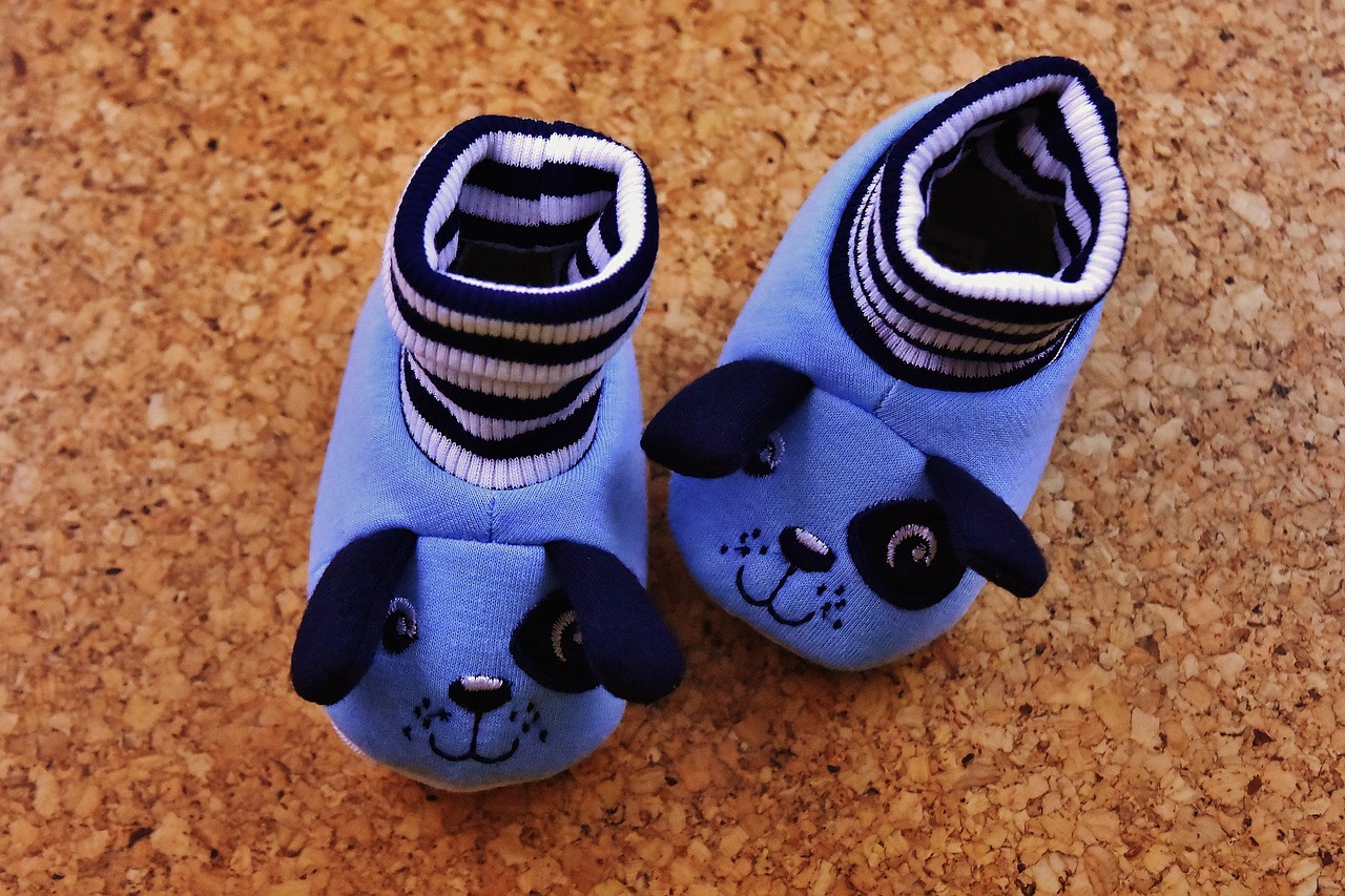 Image - baby shoes boy blue dog cute