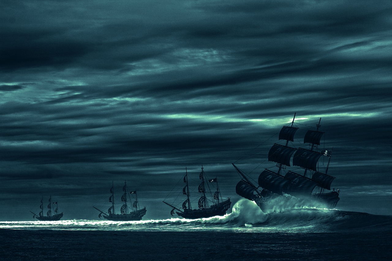 Image - ocean sea boat pirate pirate ship