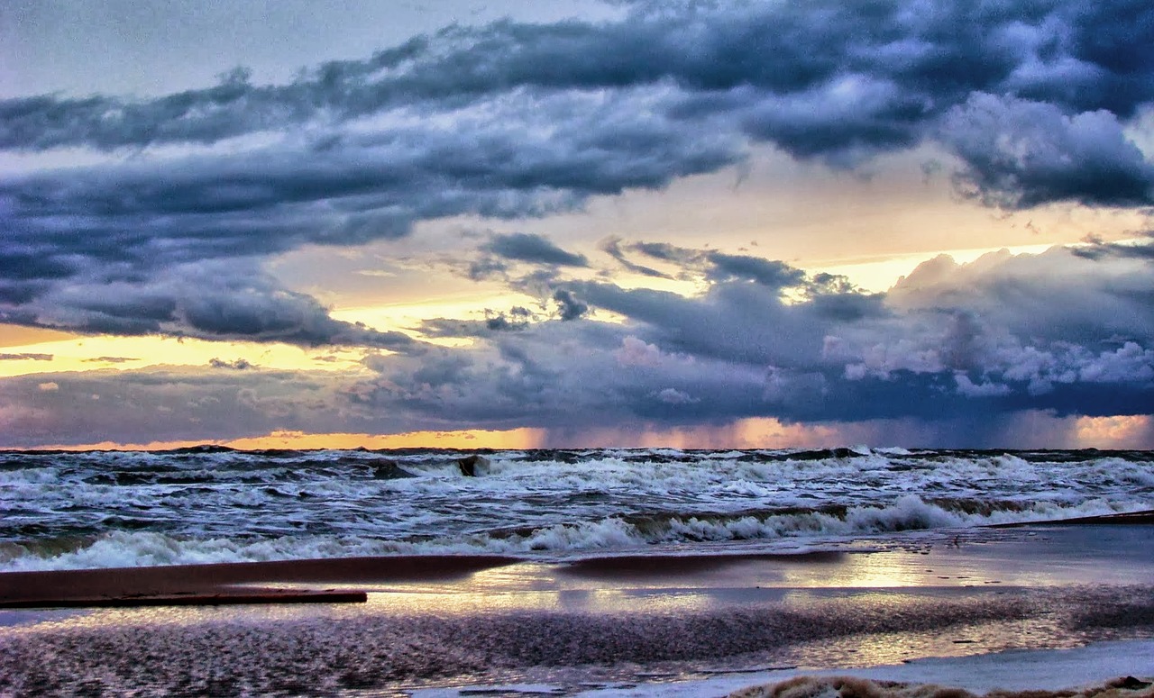 Image - baltic sea beach sea clouds sky