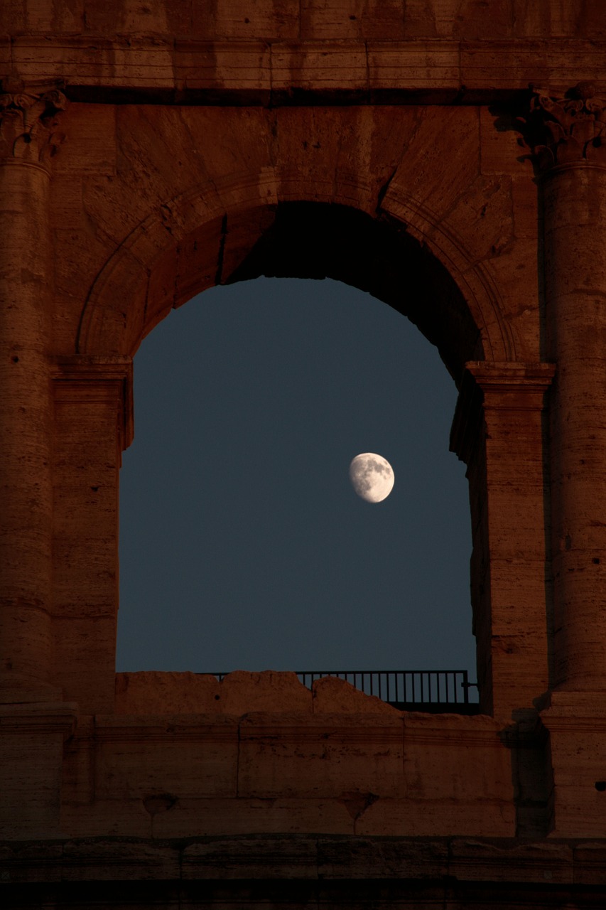 Image - rome colosseum moon window italy