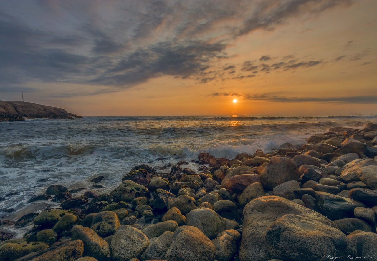 Image - sunset sea sky summer calm beach