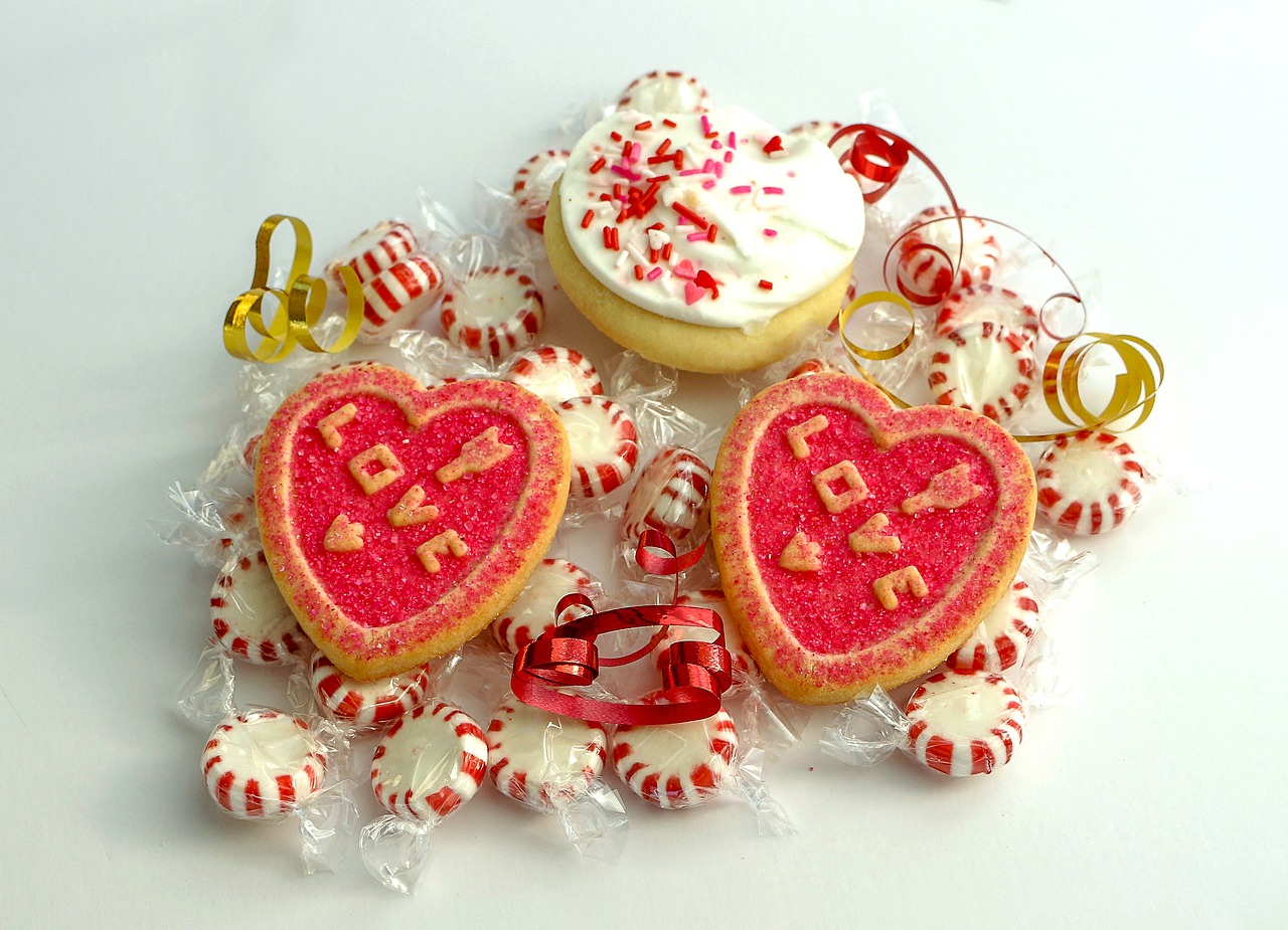 Image - valentine candy heart sweet cookie