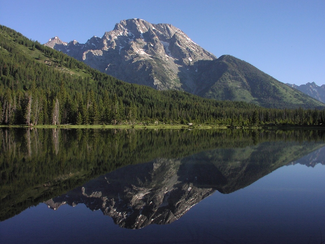 Image - string lake reflection mount moran