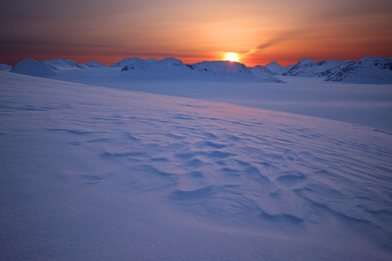 Image - sunrise harding ice fields snow