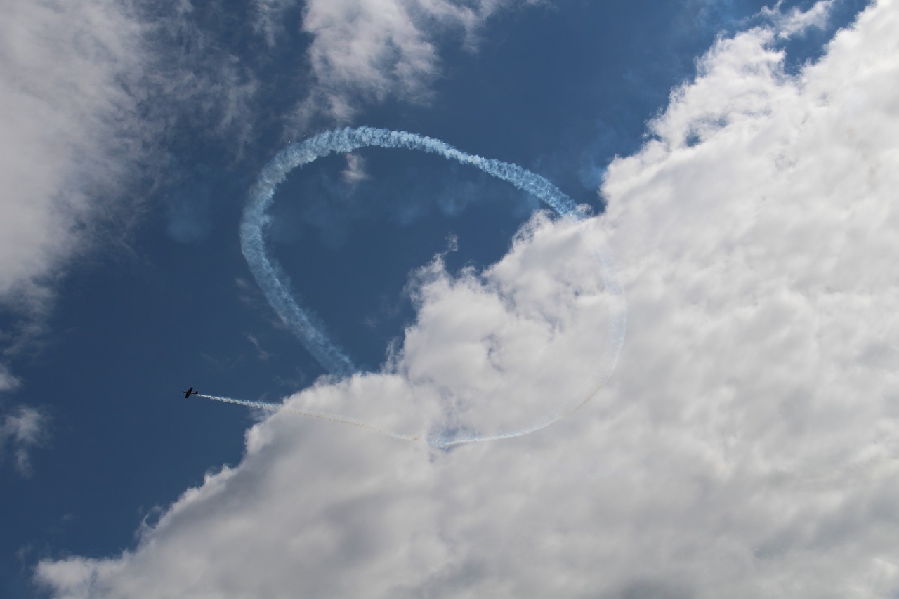 Image - clouds aircraft aerobatics looping