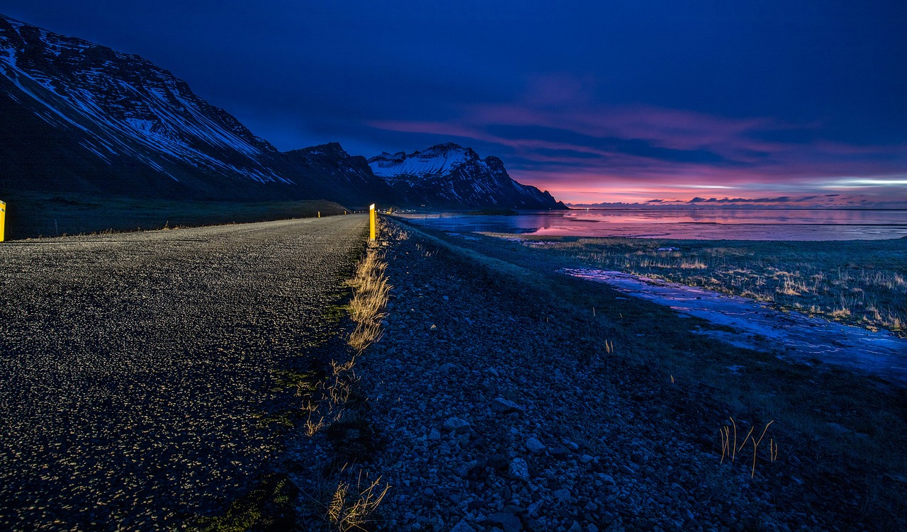 Image - sunrise road iceland outdoor