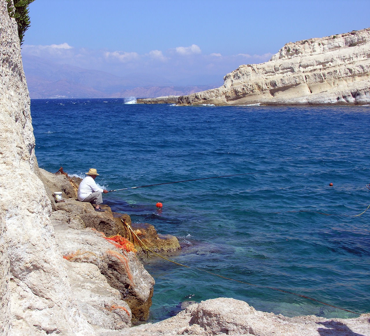 Image - greece matala visser sea blue sky