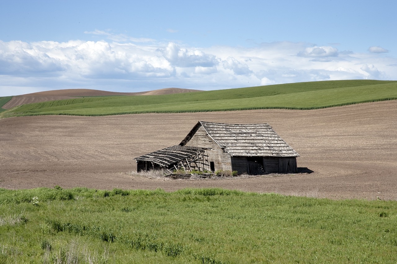 Image - barn field wood farm country