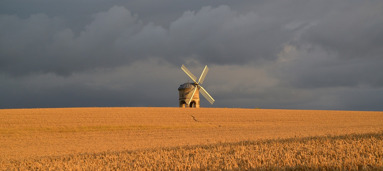 Image - windmill field agriculture scenic