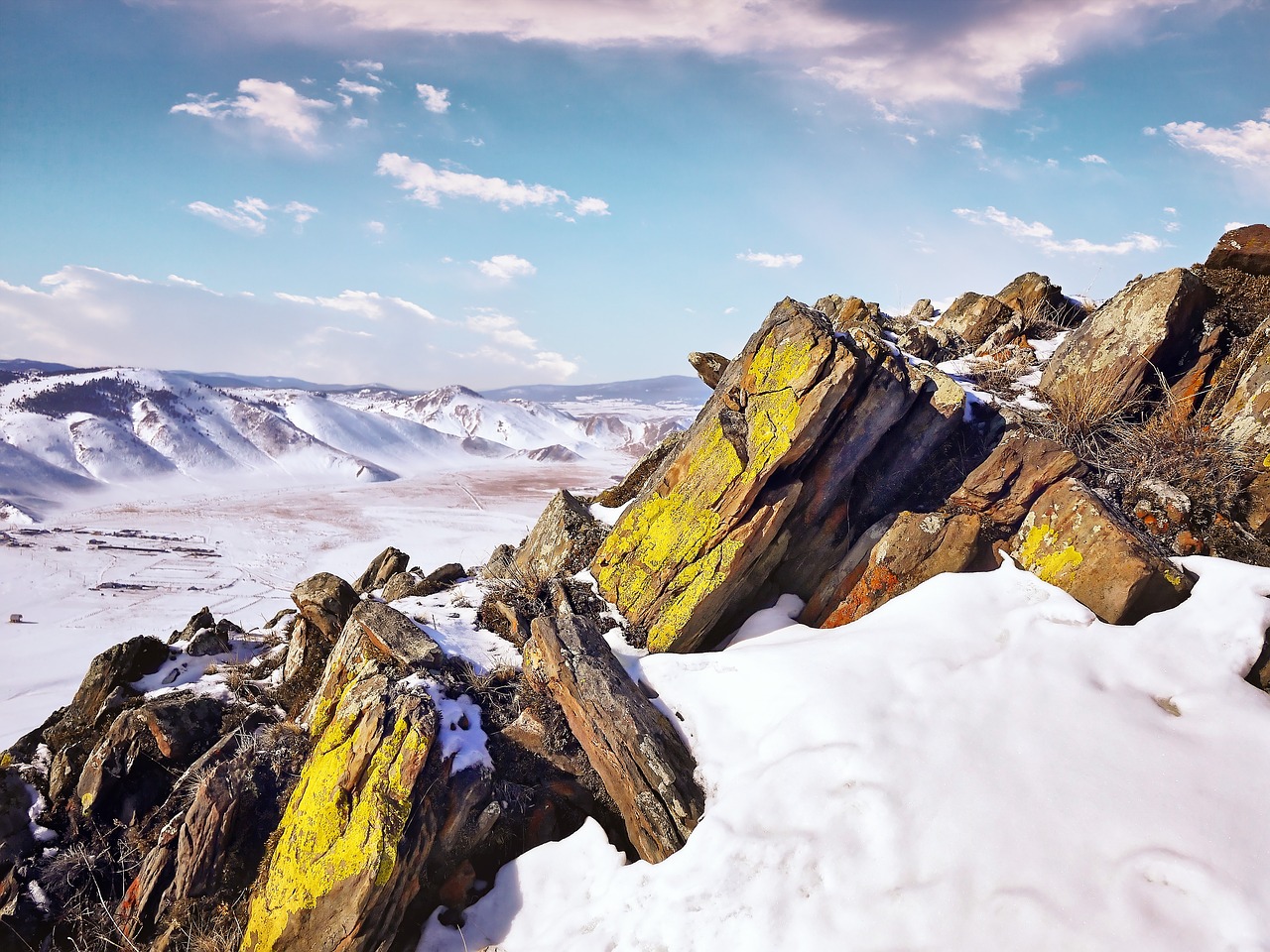 Image - weave wintry rock sun sunny snow