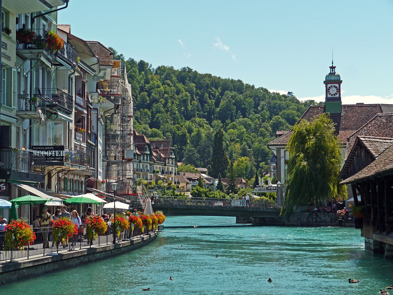 Image - switzerland thun downtown aare