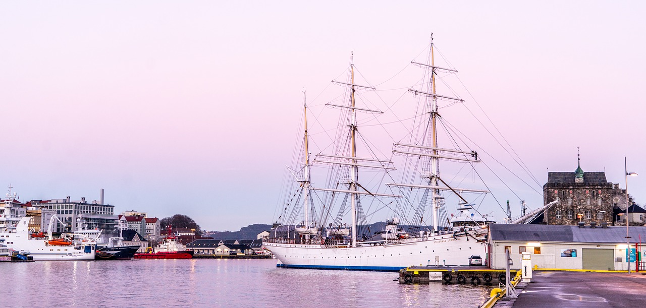 Image - harbor sunset yacht water travel