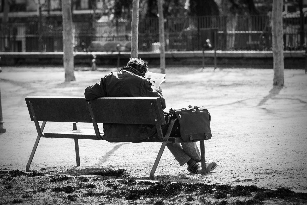 Image - man on a bench park