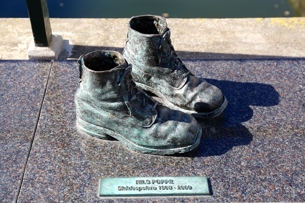 Image - shoes art installation plaque