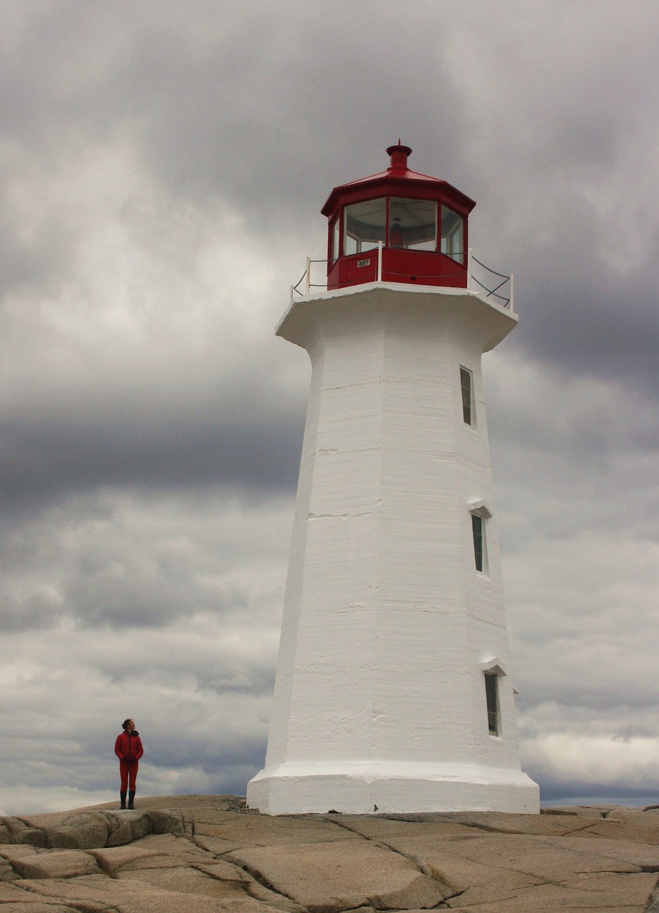 Image - lighthouse red white ocean coast