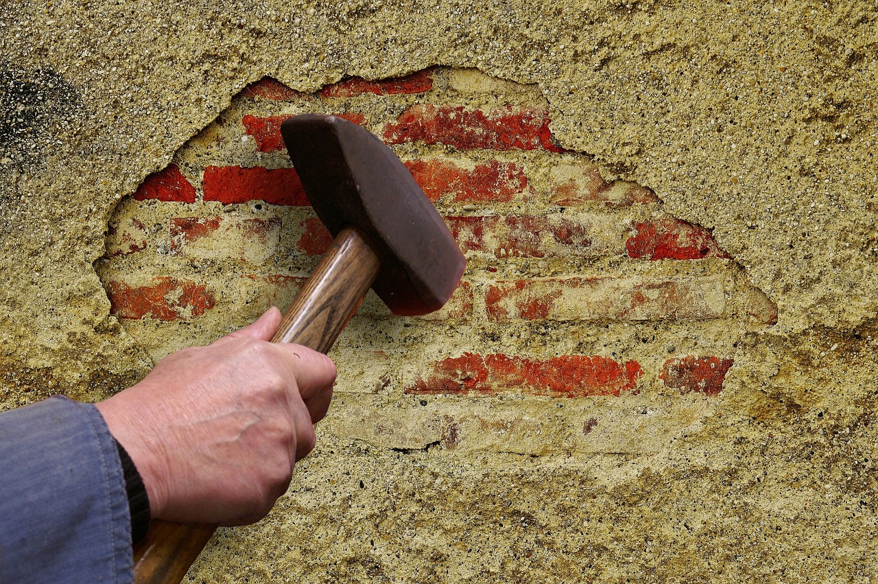 Image - symbolic bang on the plaster