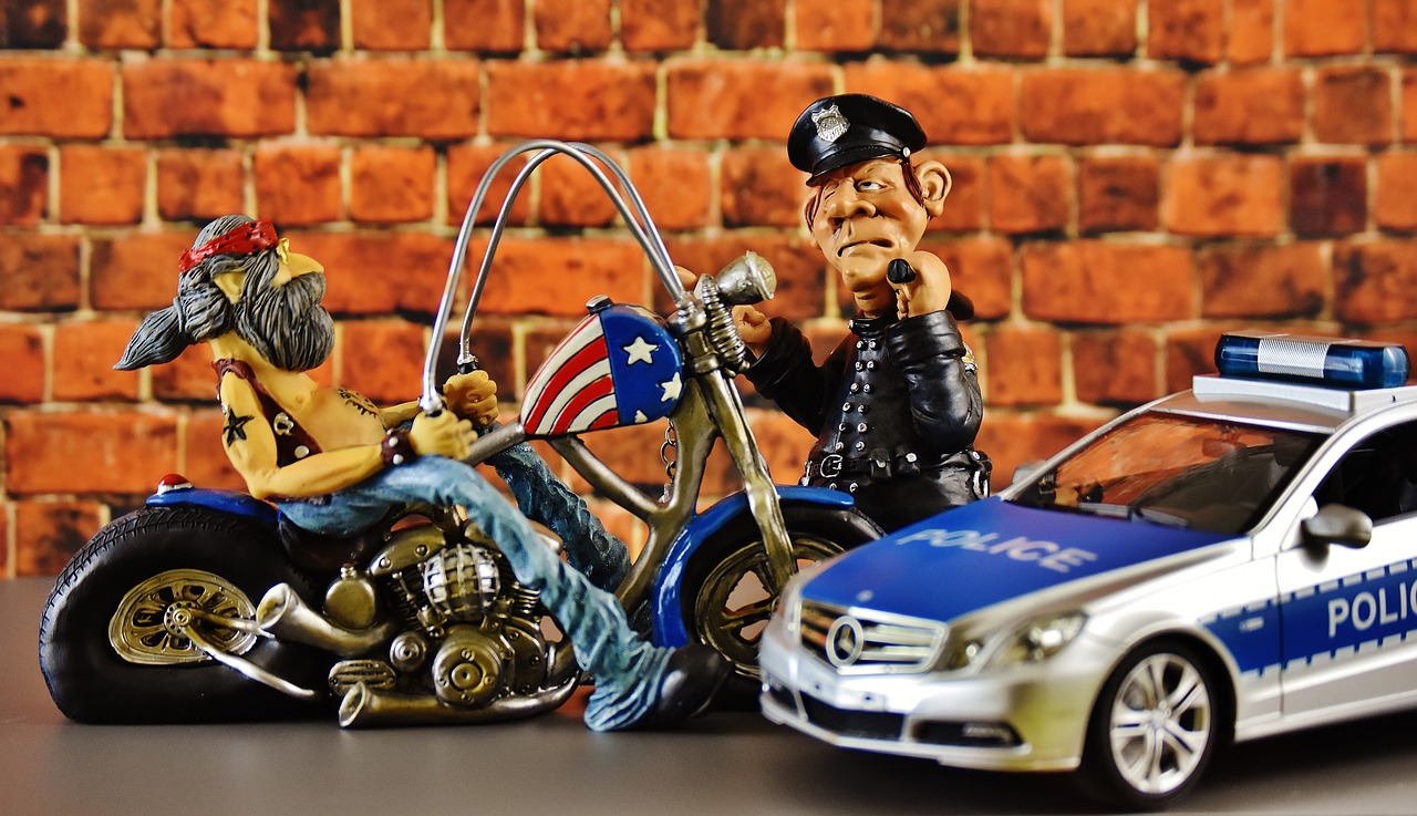 Image - biker motorcycle police cop