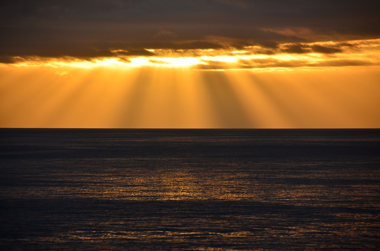 Image - sunrise sea ship morgenstimmung