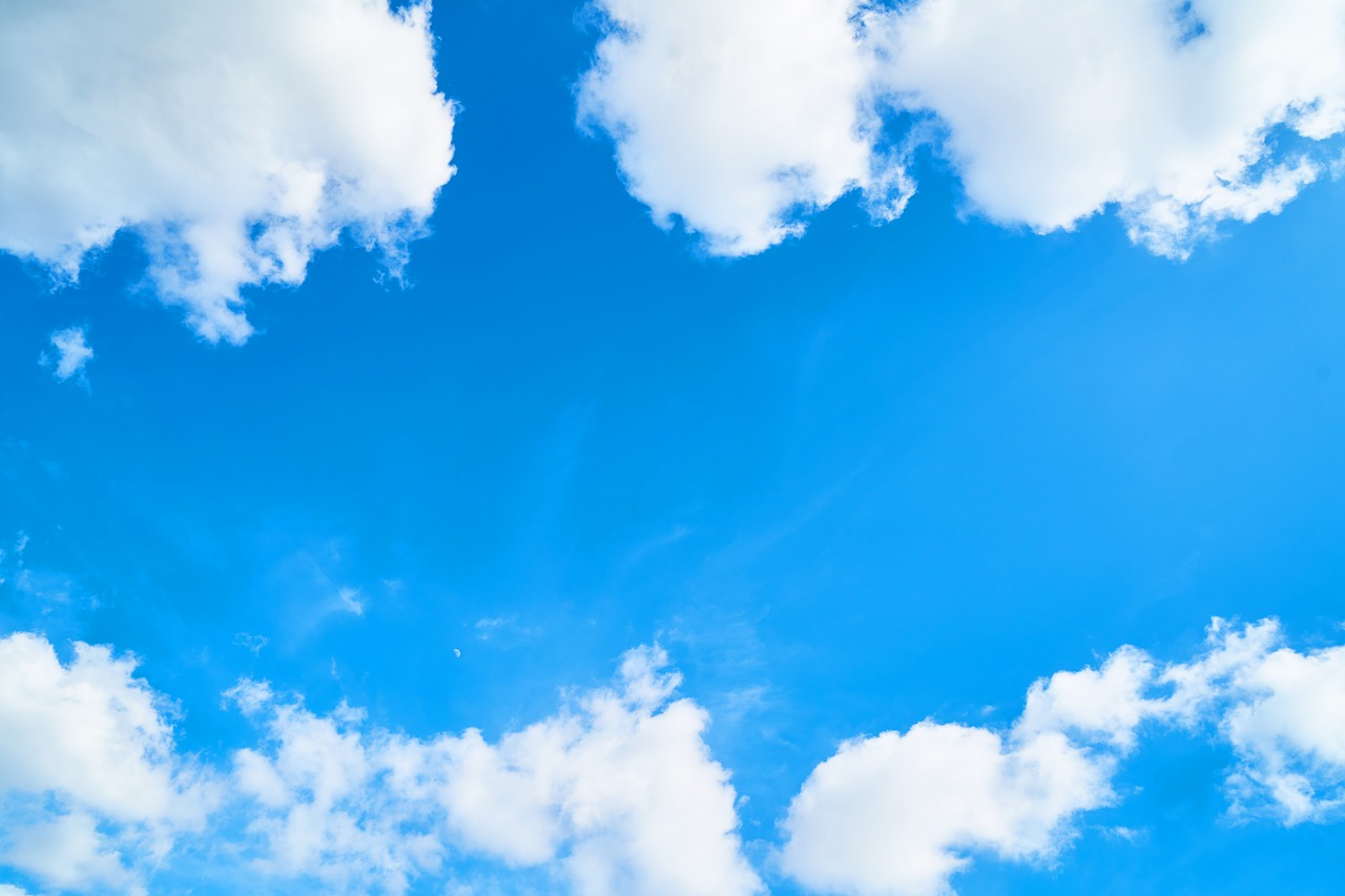 Image - sky clouds blue white weather air