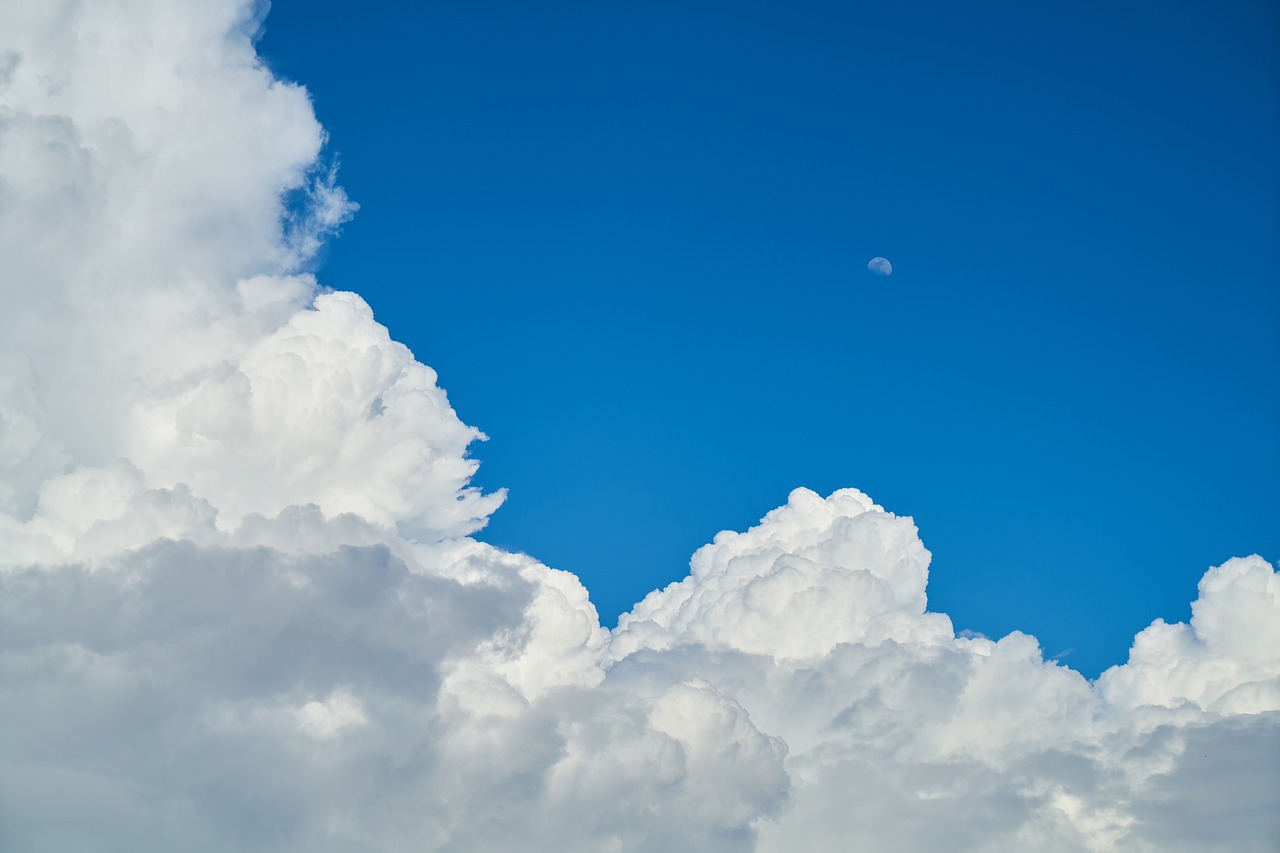 Image - sky clouds blue white weather air