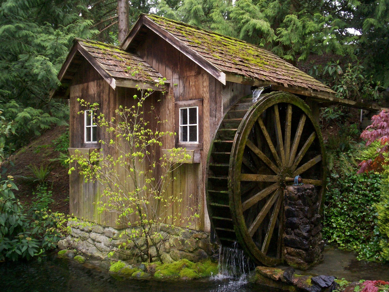 Image - mill waterwheel watermill old