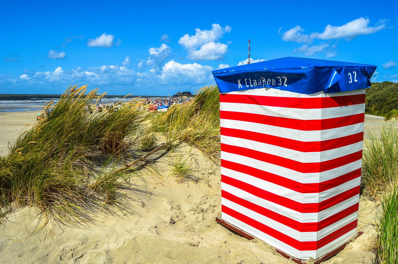 Image - borkum beach beach tent north sea