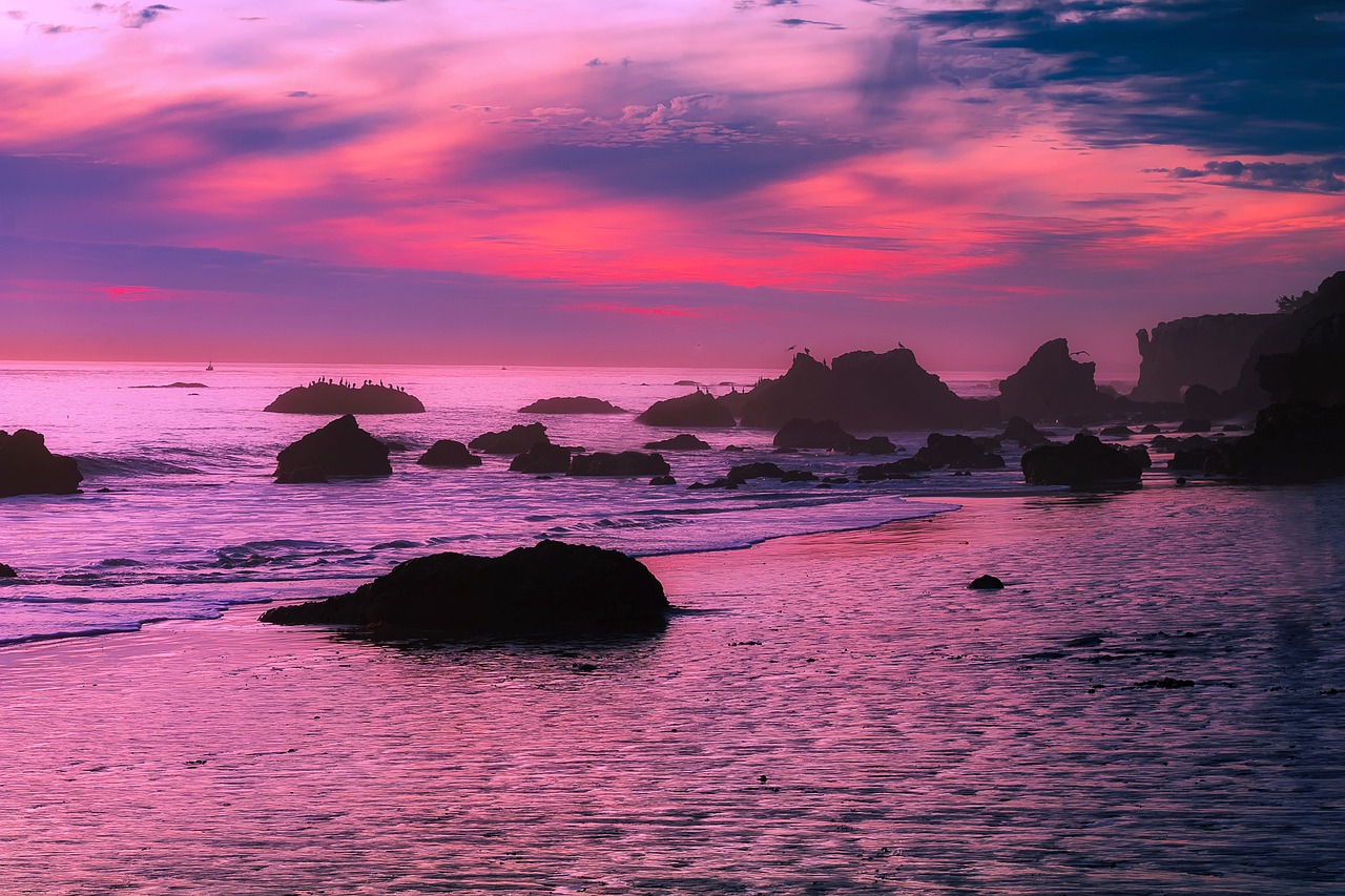 Image - malibu california sunset dusk sky