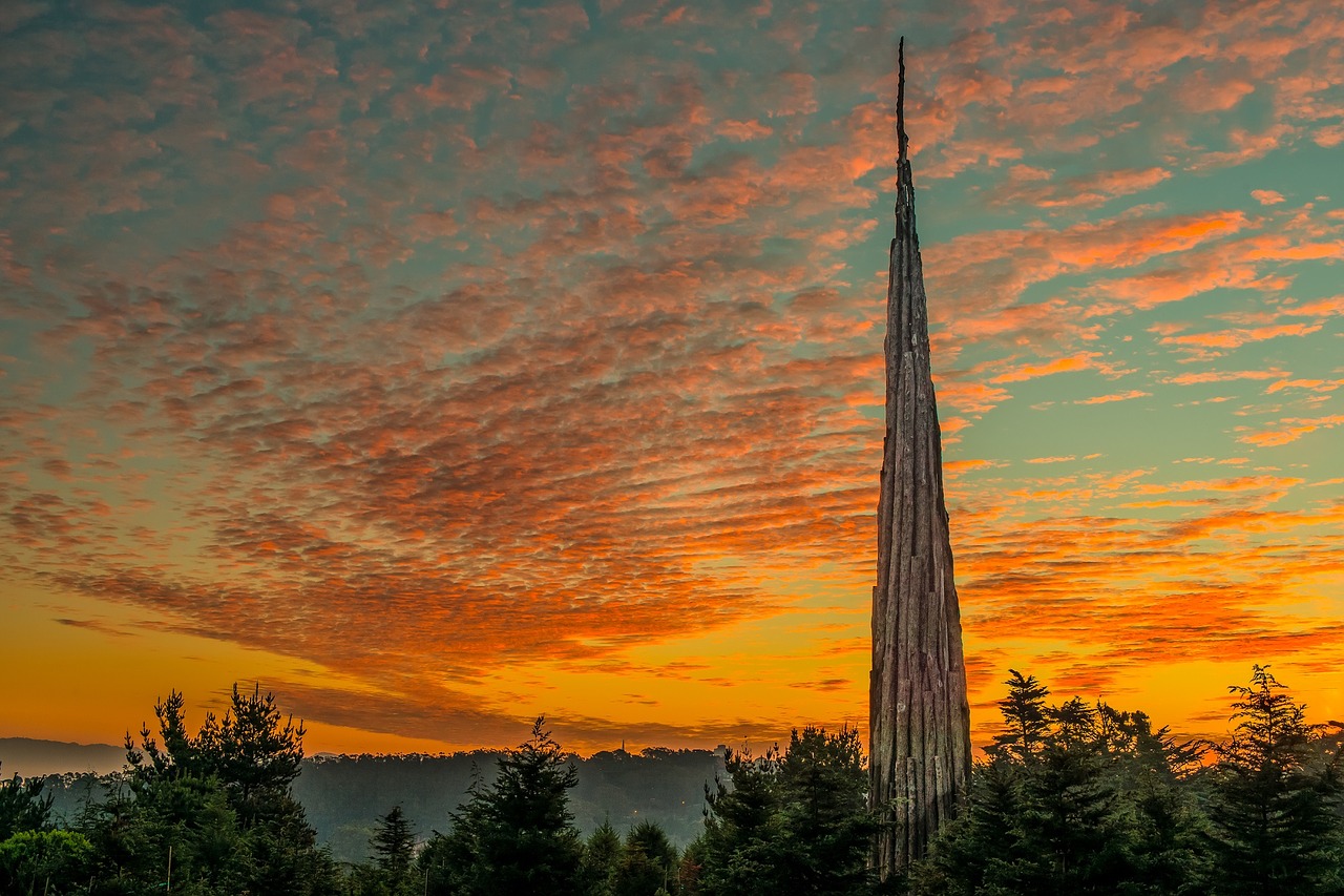 Image - sunset sculpture wood