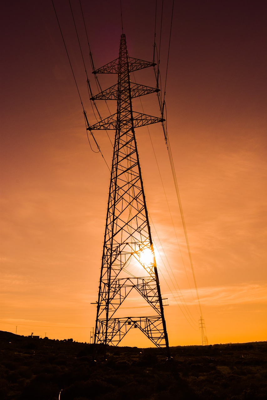 Image - pylon electricity power energy sun