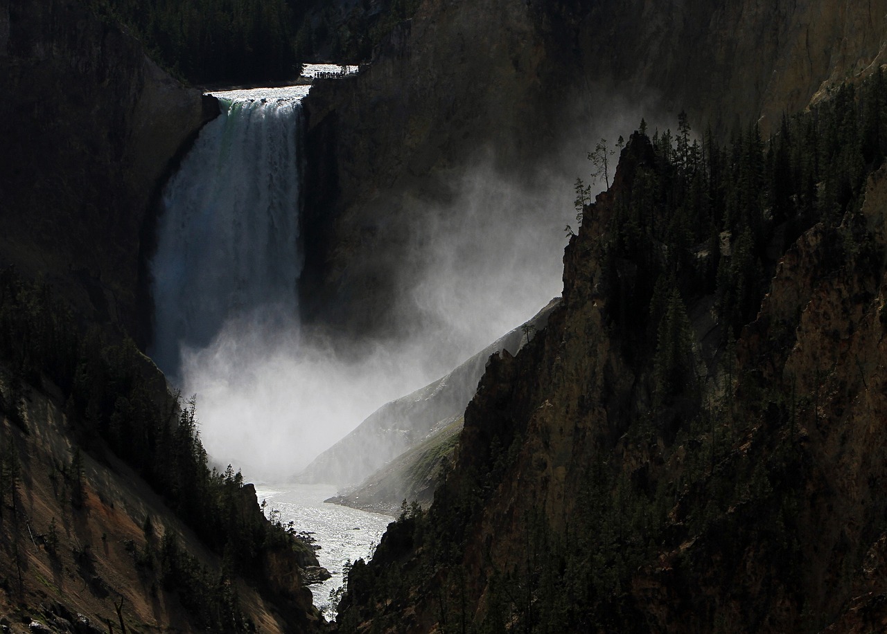 Image - waterfall lower falls mist river