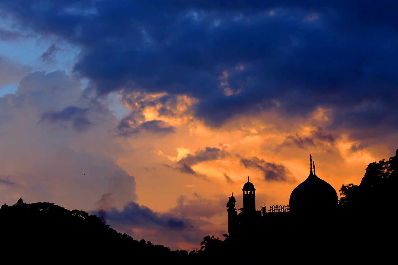 Image - sunset landscape silhouette gampola