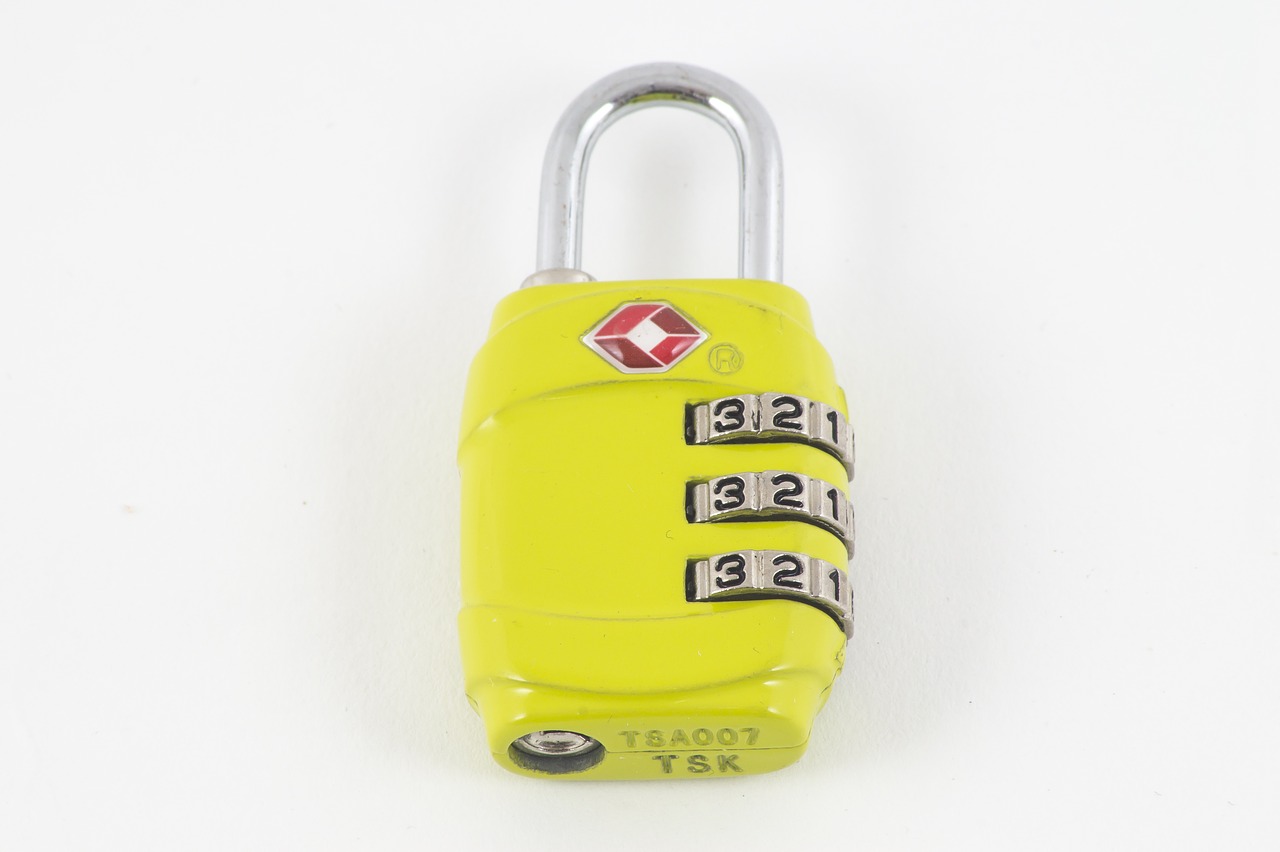 Image - padlock yellow lock