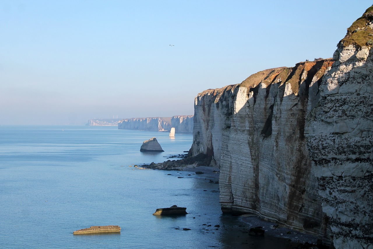 Image - cliff sky rock sea landscape