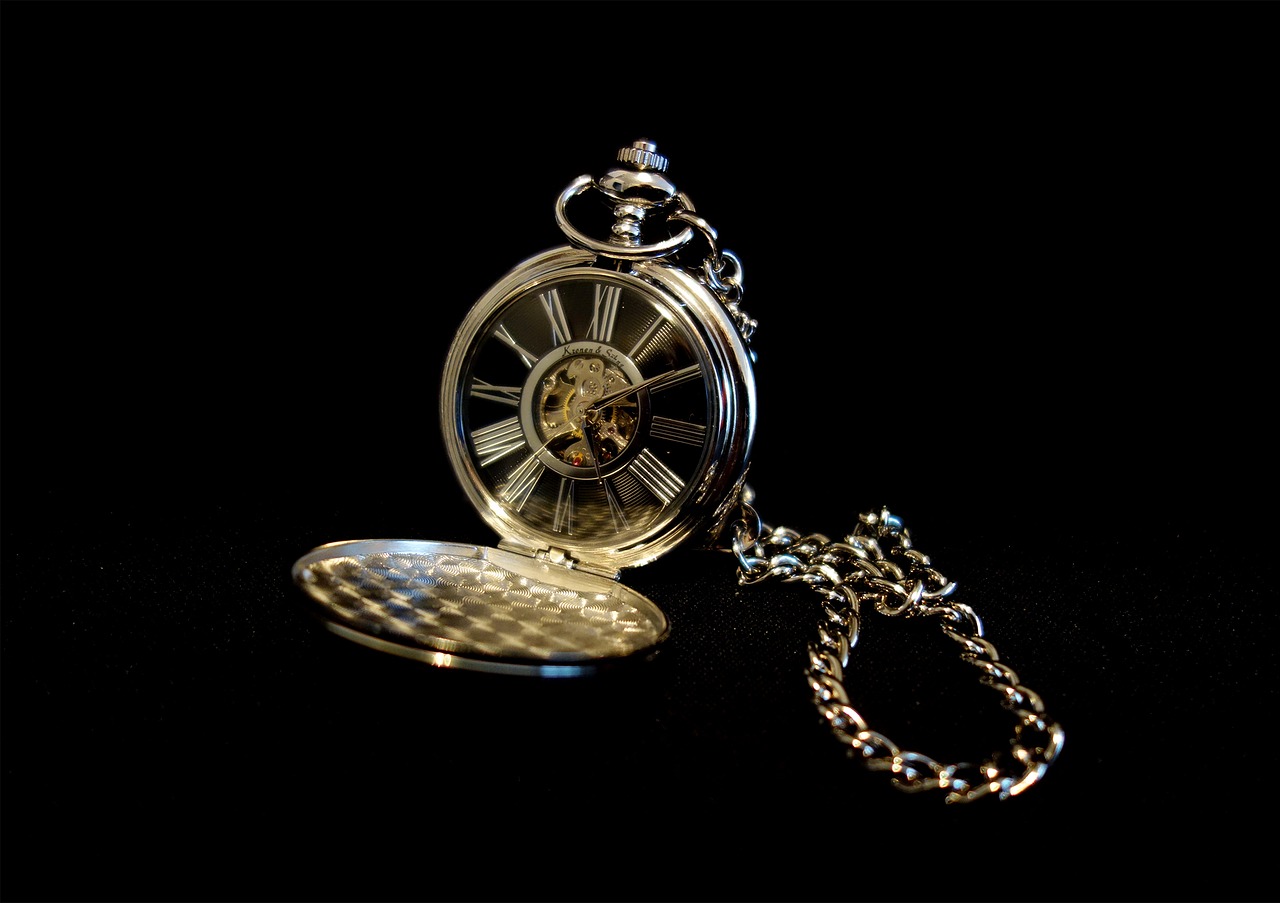 Image - clock pocket watch old silver time