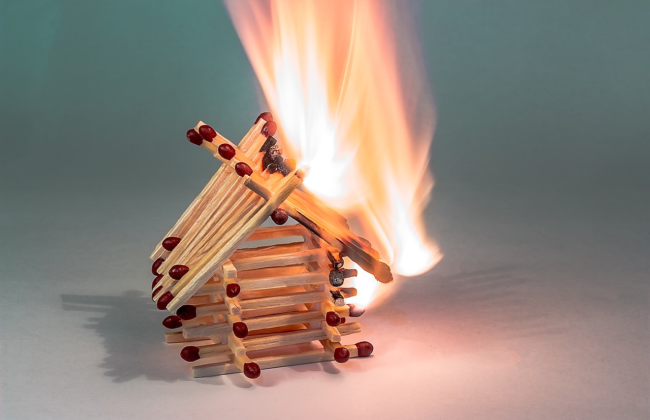 Image - fire matchstick house