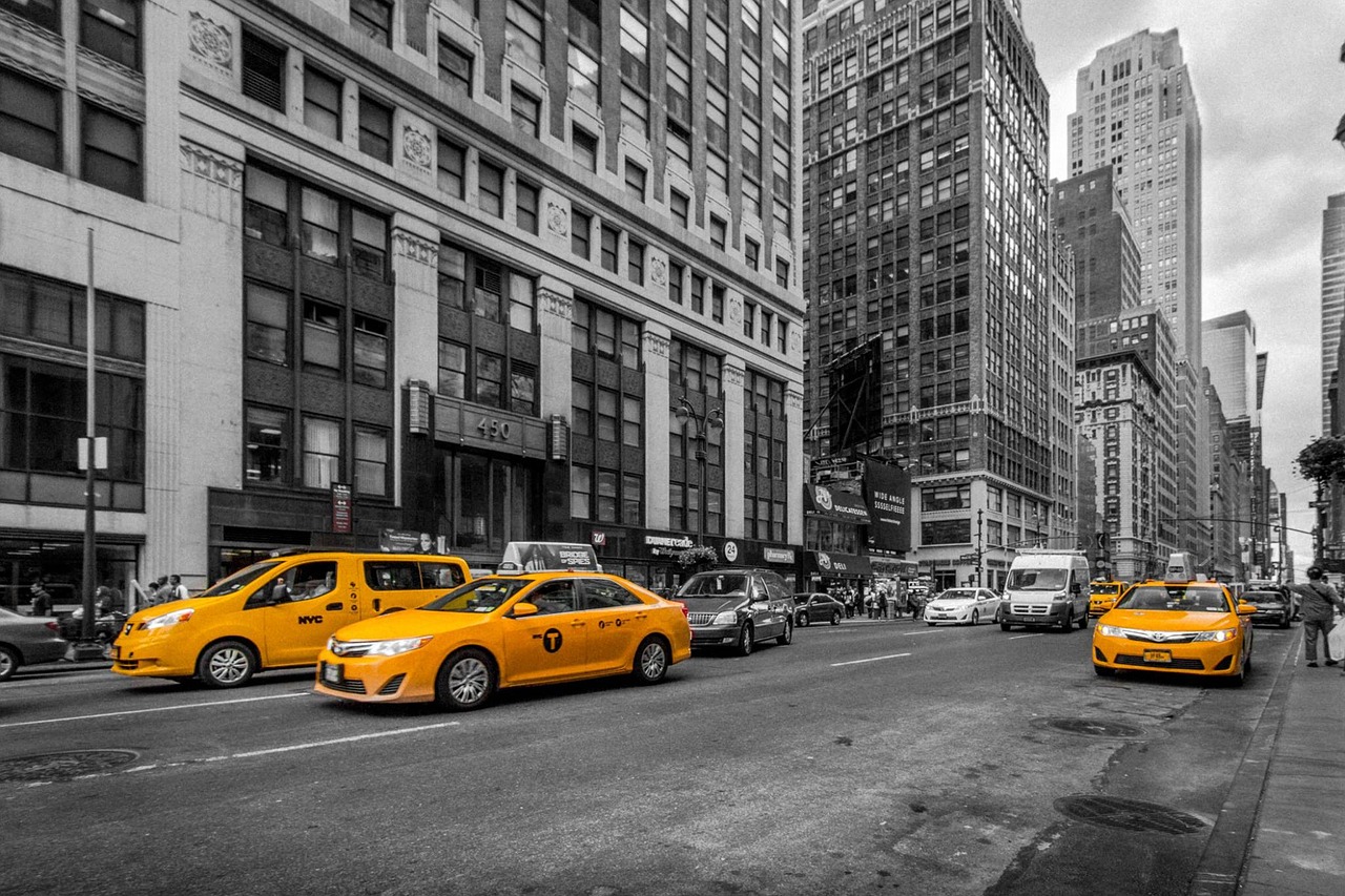 Image - new york cab cabs taxi urban city