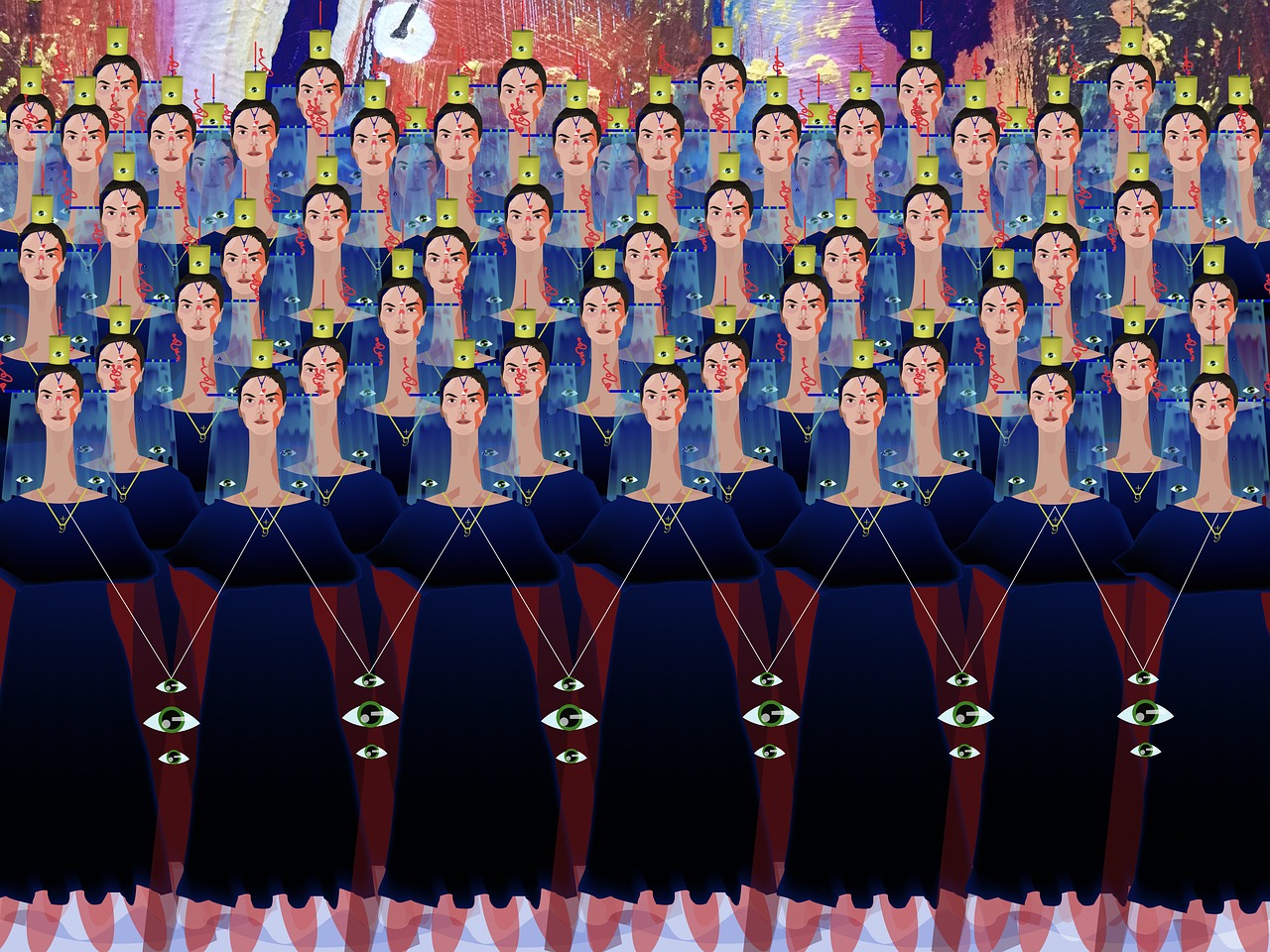 Image - spiritual soul twins meditate