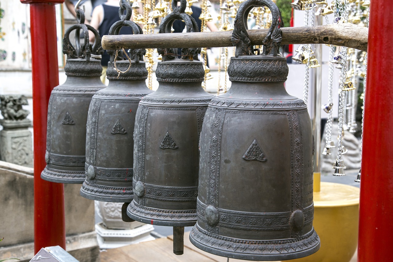 Image - bells thailand temple gong metal