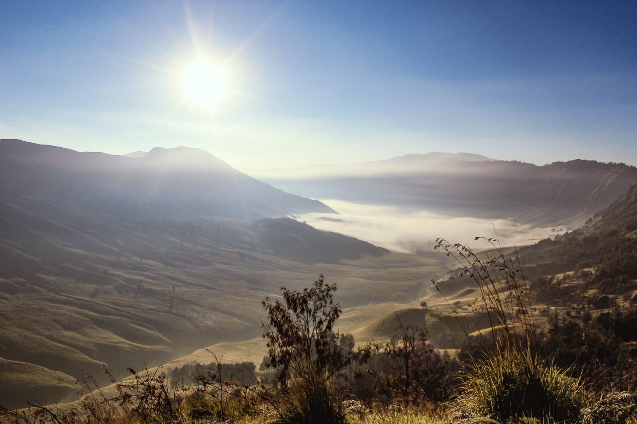 Image - bromo sun summer sunrise mountain