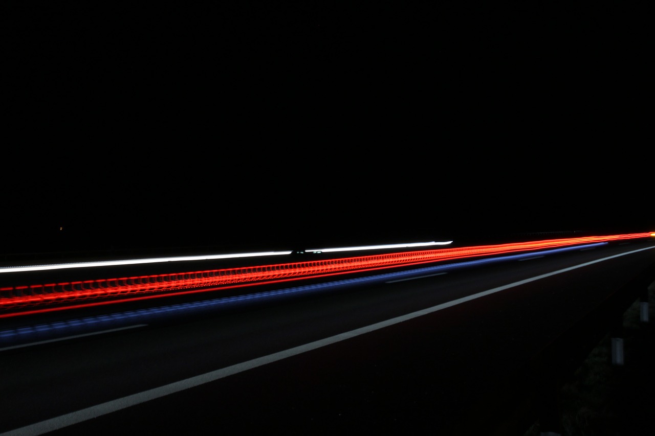 Image - length exposure highway light