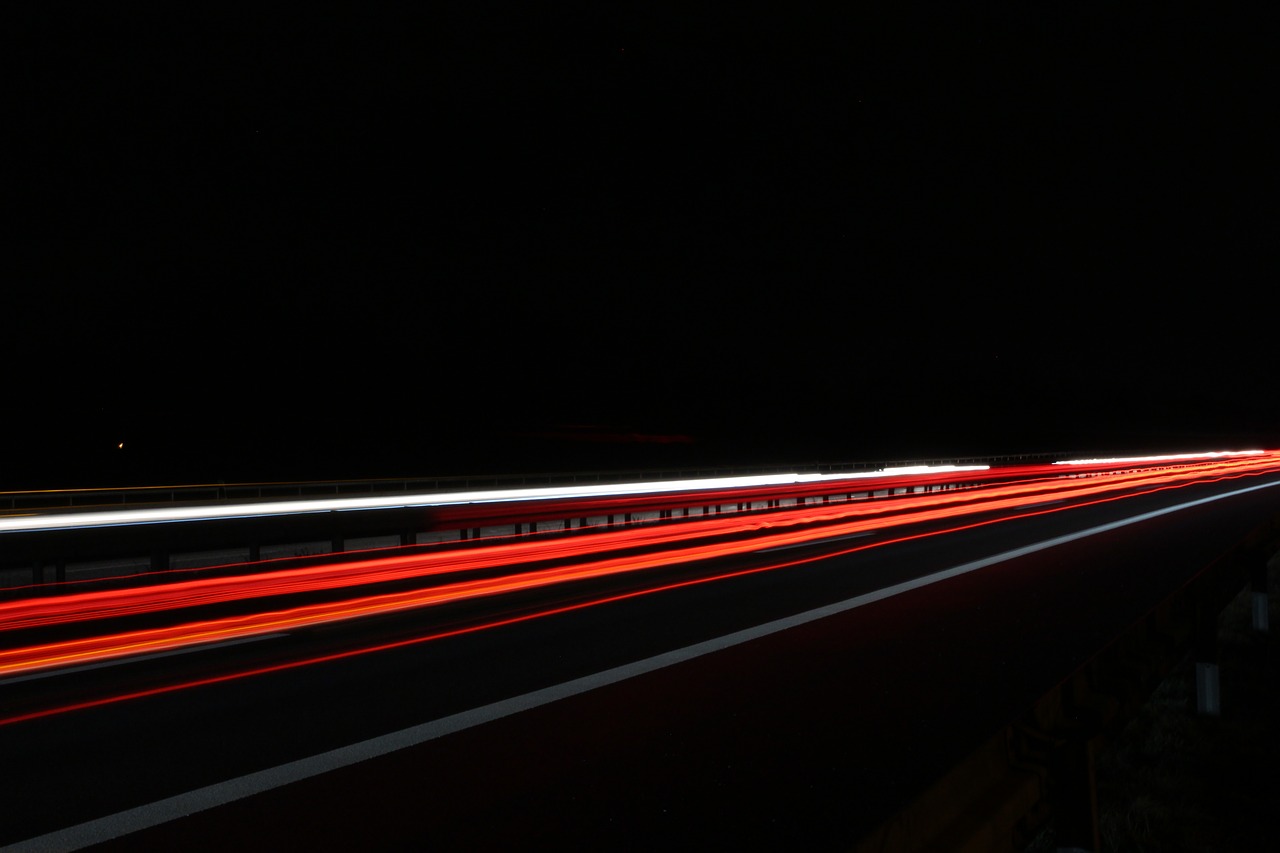 Image - length exposure highway light