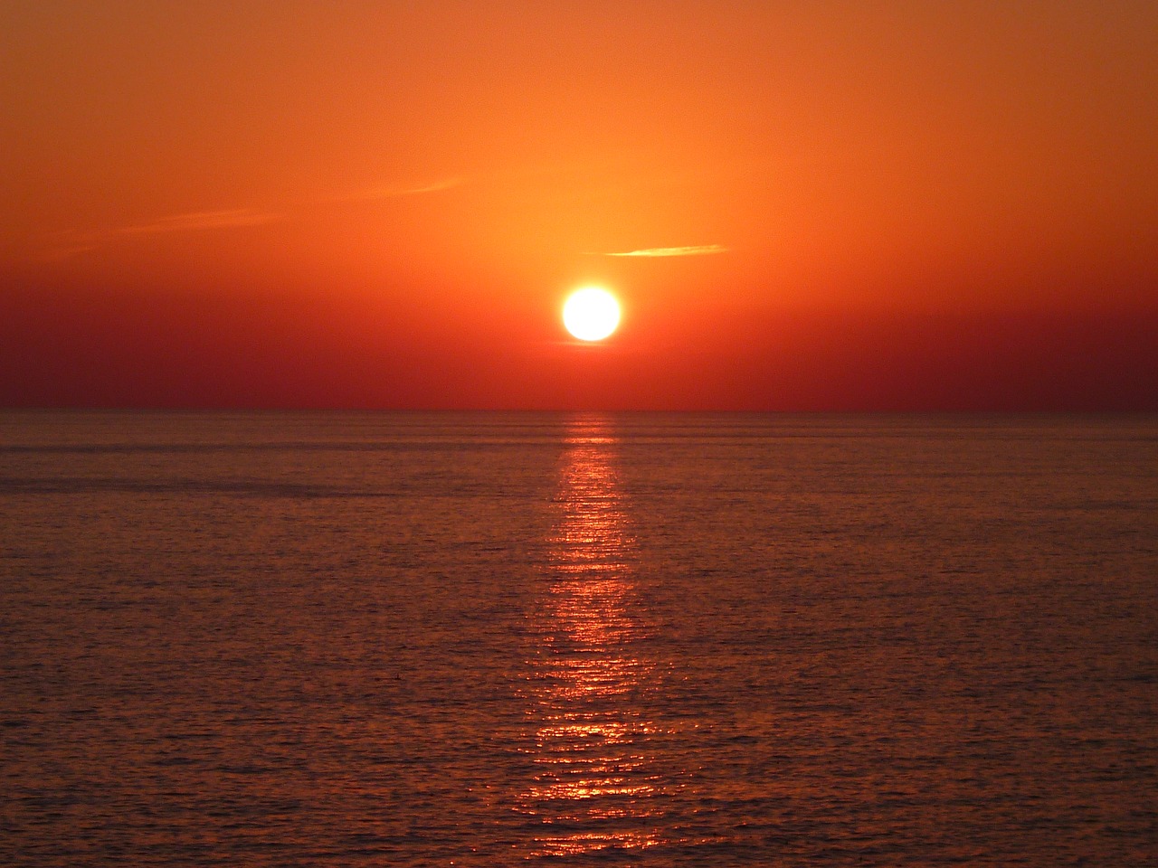 Image - sun sunset sea water west