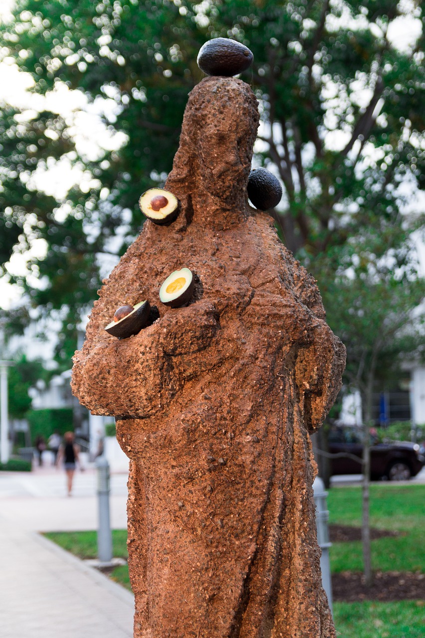 Image - art statue avocado