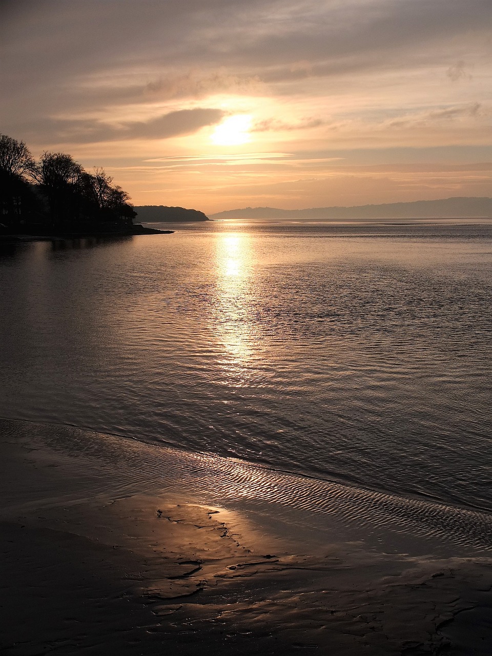 Image - sunset sea north sea estuary shore