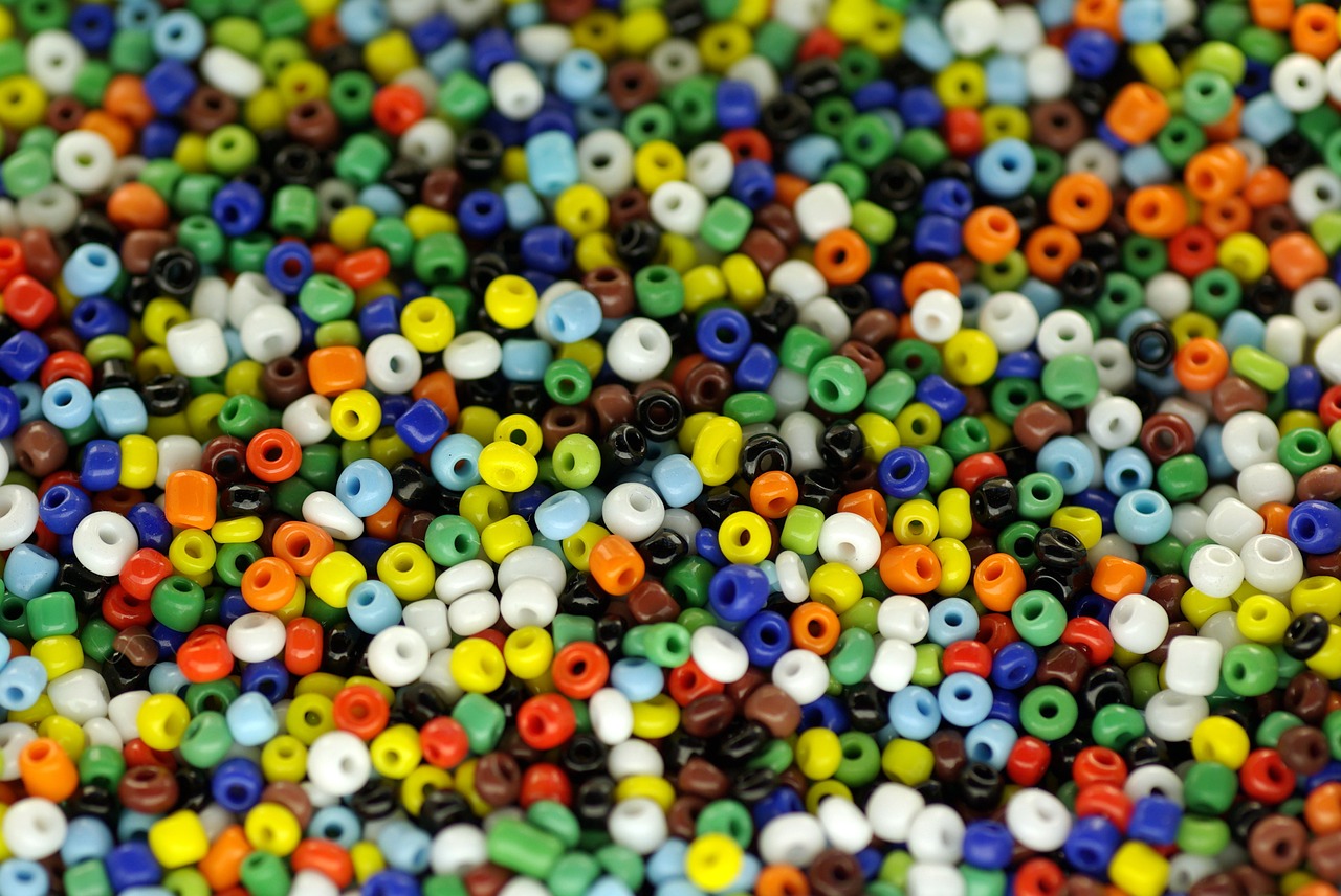 Image - beads colorful macro many color