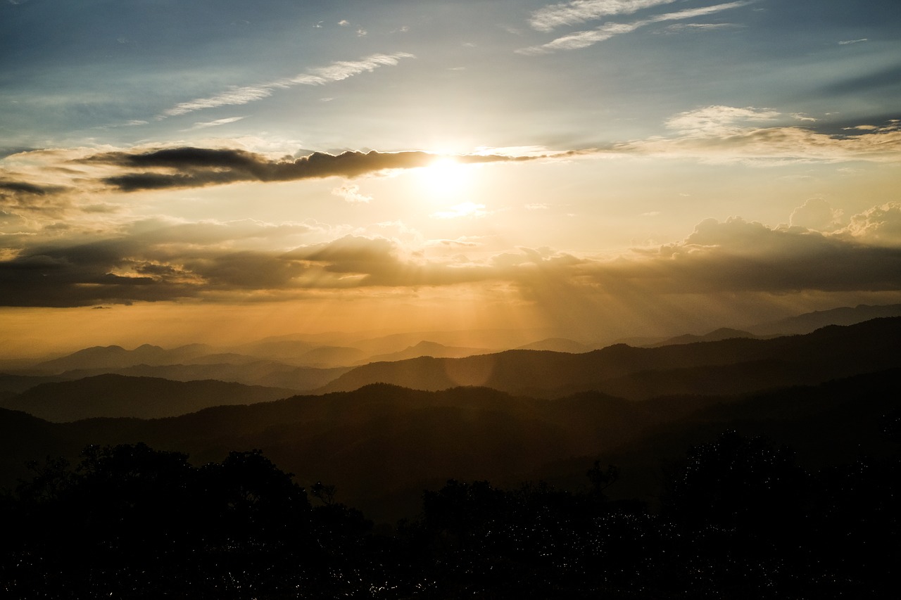 Image - sunset moutain viet nam