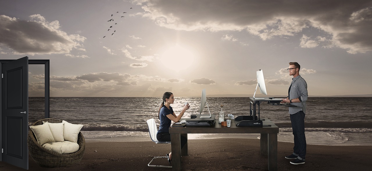 Image - surreal working on the beach design