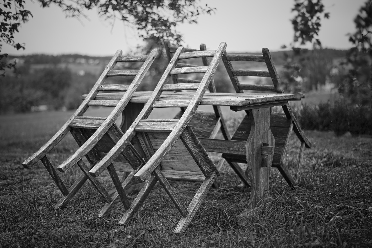 Image - chairs black and white still life